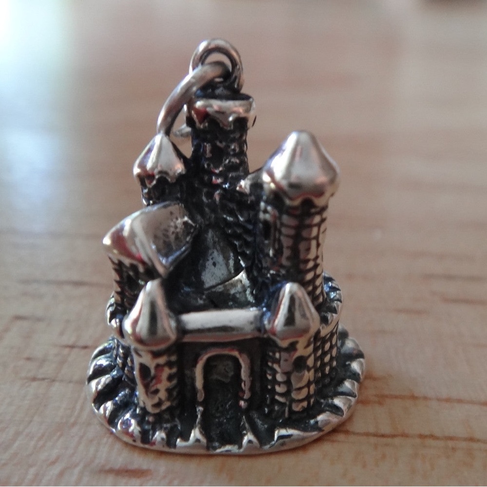 Silver Castle Charm